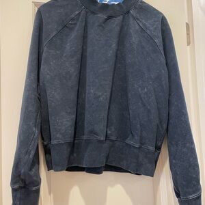 Lululemon Dark Blue Crinkled Sweatshirt